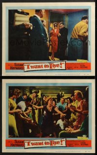 7z875 I WANT TO LIVE 2 LCs 1958 Susan Hayward as Barbara Graham, a party girl convicted of murder!