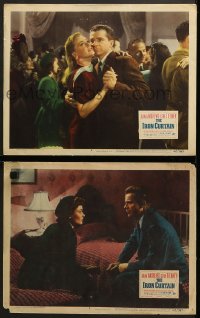 7z881 IRON CURTAIN 2 LCs 1948 great images of Dana Andrews & sexy Gene Tierney!