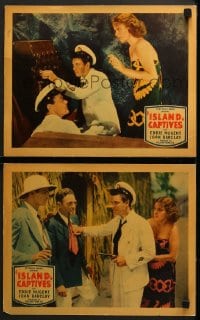 7z882 ISLAND CAPTIVES 2 LCs 1937 shipwrecked captain Eddie Nugent must protect sexy Joan Barclay!