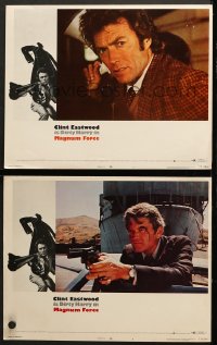 7z898 MAGNUM FORCE 2 LCs 1973 great images of Clint Eastwood as Dirty Harry, Hal Holbrook!