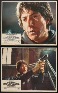 7z903 MARATHON MAN 2 LCs 1976 Schlesinger, great images of Dustin Hoffman, one with gun!