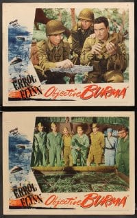 7z918 OBJECTIVE BURMA 2 LCs 1945 images of Errol Flynn, William Prince and Henry Hull!