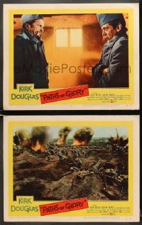 7z923 PATHS OF GLORY 2 LCs 1958 Stanley Kubrick, cool images from World War I classic!