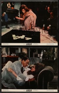 7z235 LADY IN CEMENT 8 color 11x14 stills 1968 Sinatra with a .45 & Raquel Welch with a 37-22-35!
