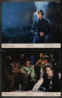 7z597 RETURN OF THE JEDI 5 color 11x14 stills 1983 great images of Luke, Leia, Han and Lando!