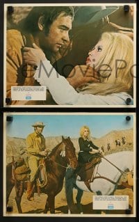 7z359 SHALAKO 8 English LCs 1968 great images of Sean Connery as Shalako & sexy Brigitte Bardot!