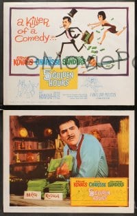 7z038 5 GOLDEN HOURS 8 LCs 1961 wacky title card art of Ernie Kovacs, Cyd Charisse & George Sanders!