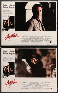 7z047 AGATHA 8 LCs 1979 images of Dustin Hoffman & Vanessa Redgrave as Christie!