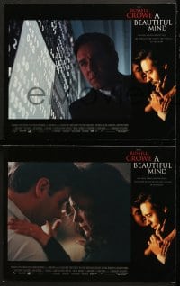 7z445 BEAUTIFUL MIND 7 LCs 2001 Ron Howard directed, paranoid-schizophrenic Russell Crowe!