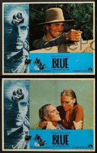 7z087 BLUE 8 LCs 1968 Terence Stamp, sexy Joanna Pettet, English cowboy western!