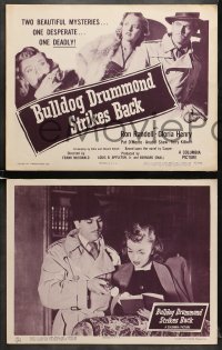 7z101 BULLDOG DRUMMOND STRIKES BACK 8 LCs 1947 detective Ron Randall & Henry, rare complete set!
