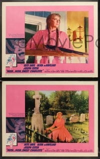 7z205 HUSH...HUSH, SWEET CHARLOTTE 8 LCs 1965 images of Bette Davis, Cotten, misprinted envelope!
