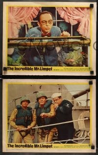 7z648 INCREDIBLE MR. LIMPET 4 LCs 1964 cool images of Don Knotts who turns into a cartoon fish!