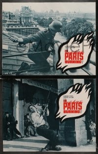 7z469 IS PARIS BURNING 7 LCs 1966 Rene Clement's Paris brule-t-il, World War II all-star cast!