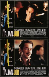 7z219 ITALIAN JOB 8 LCs 2003 Mark Wahlberg, sexy Charlize Theron, Edward Norton, different!
