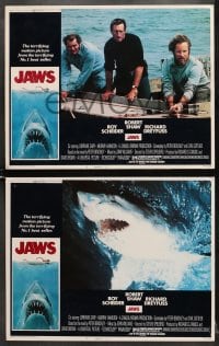7z221 JAWS 8 LCs 1975 Roy Scheider, Robert Shaw, Richard Dreyfuss, Steven Spielberg's shark classic!