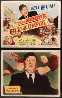 7z229 KILL THE UMPIRE 8 LCs 1950 William Bendix, Una Merkel, Gloria Henry, baseball!
