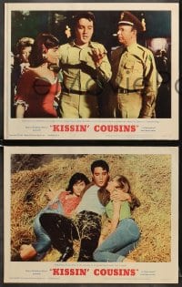 7z232 KISSIN' COUSINS 8 LCs 1964 cool images of hillbilly Elvis Presley and his lookalike Army twin!