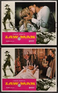 7z242 LAWMAN 8 LCs 1971 great images of cowboy Burt Lancaster, directed by Michael Winner!
