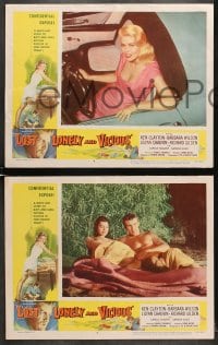 7z255 LOST, LONELY & VICIOUS 8 LCs 1958 Ken Clayton, Barbara Wilson, old cars & bad girls!