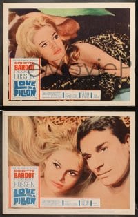 7z658 LOVE ON A PILLOW 4 LCs 1964 sexy Brigitte Bardot, Robert Hossein, directed by Roger Vadim!