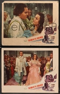 7z732 MAN IN THE IRON MASK 3 LCs R1947 Louis Hayward, sexy Joan Bennett, directed by James Whale!