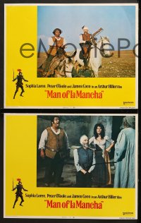 7z266 MAN OF LA MANCHA 8 int'l LCs 1972 Peter O'Toole, Sophia Loren, story of Don Quixote!