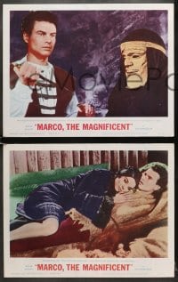 7z267 MARCO THE MAGNIFICENT 8 LCs 1966 art of Orson Welles, Anthony Quinn & stars, Marco Polo!
