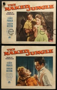 7z550 NAKED JUNGLE 6 LCs 1954 Charlton Heston & Eleanor Parker, produced by George Pal!