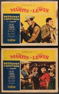 7z317 PARDNERS 8 LCs 1956 images of cowboys, wacky Jerry Lewis & Dean Martin w/ sexy Lori Nelson!