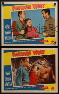 7z319 PASSAGE WEST 8 LCs 1951 cowboy western images of John Payne, Dennis O'Keefe, Arleen Whelan!