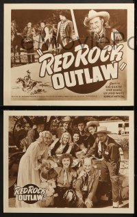 7z338 RED ROCK OUTLAW 8 LCs 1950 great cowboy western images of Bob Gilbert, Ione Nixon!