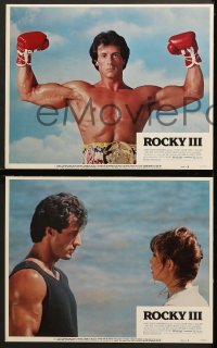 7z668 ROCKY III 4 LCs 1982 boxer & director Sylvester Stallone, Carl Weathers, Mr. T!