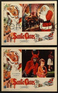 7z348 SANTA CLAUS 8 LCs 1960 wonderful surreal Christmas images, enchanting world of make-believe!