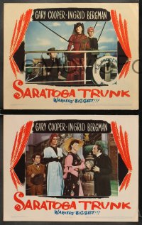 7z751 SARATOGA TRUNK 3 LCs 1945 Ingrid Bergman, Flora Robson, from the novel by Edna Ferber!