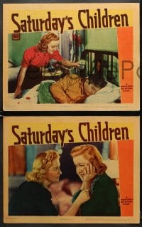 7z672 SATURDAY'S CHILDREN 4 LCs 1940 John Garfield & Anne Shirley are married, poor & proud of it!