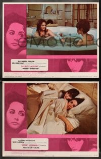 7z353 SECRET CEREMONY 8 LCs 1968 Elizabeth Taylor, Mia Farrow, Robert Mitchum!