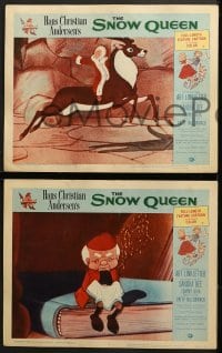 7z675 SNOW QUEEN 4 LCs 1960 Snezhnaya Koroleva, Russian, cool fantasy cartoon art!