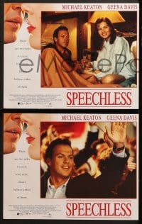 7z374 SPEECHLESS 8 LCs 1994 Michael Keaton, Geena Davis, Christopher Reeve!