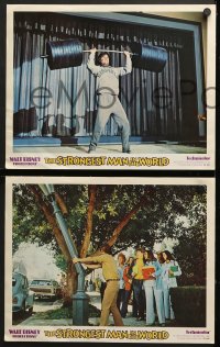 7z381 STRONGEST MAN IN THE WORLD 8 LCs 1975 Walt Disney, teenage Kurt Russell & Joe Flynn!