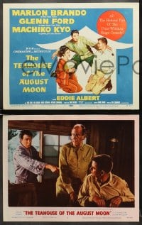 7z395 TEAHOUSE OF THE AUGUST MOON 8 LCs 1956 Asian Marlon Brando, Glenn Ford & Machiko Kyo!