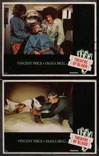 7z604 THEATRE OF BLOOD 5 LCs 1973 great images of puppet master Vincent Price, English horror!