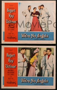 7z775 WE'RE NO ANGELS 3 LCs 1955 Bogart, Ray & Ustinov, Bennett, Talbott, directed by Curtiz!