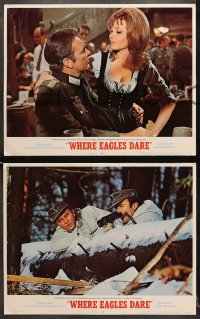 7z426 WHERE EAGLES DARE 8 LCs 1968 Clint Eastwood, Richard Burton, Mary Ure, Ingrid Pitt!
