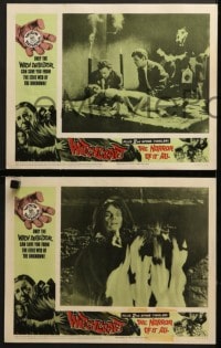 7z614 WITCHCRAFT/HORROR OF IT ALL 5 LCs 1964 Lon Chaney Jr., Pat Boone, horror double-bill!