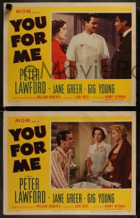 7z778 YOU FOR ME 3 LCs 1952 should pretty Jane Greer marry Peter Lawford or Gig Young, money or love