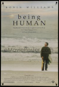 8a097 BEING HUMAN 1sh 1993 Bill Forsyth, Robin Williams standing full-length on the beach!