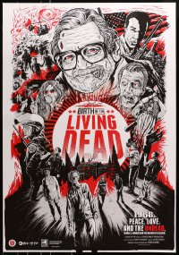 8a112 BIRTH OF THE LIVING DEAD 1sh 2013 wonderful art of George Romero & zombies by Gary Pullin!