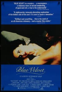 8a125 BLUE VELVET 1sh 1986 directed by David Lynch, sexy Isabella Rossellini, Kyle MacLachlan