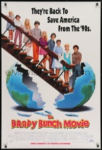 8a133 BRADY BUNCH MOVIE advance 1sh 1995 Betty Thomas directed, Long & Gary Cole as Mike & Carol!